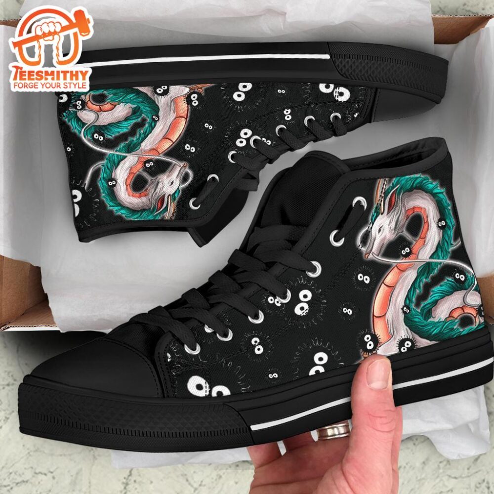 Haku Spirited Away Sneakers Ghibli High Top Shoes Custom