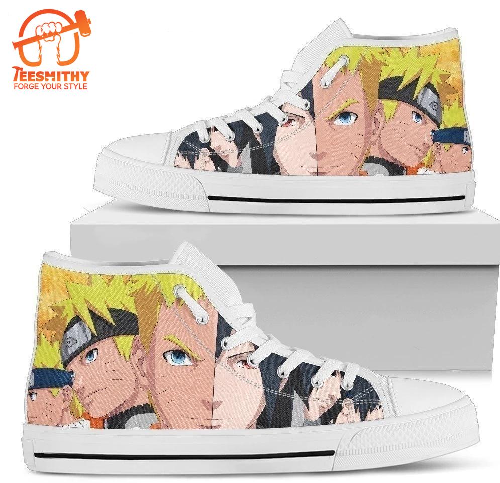 Half NRT Half Sasuke High Top Shoes Custom