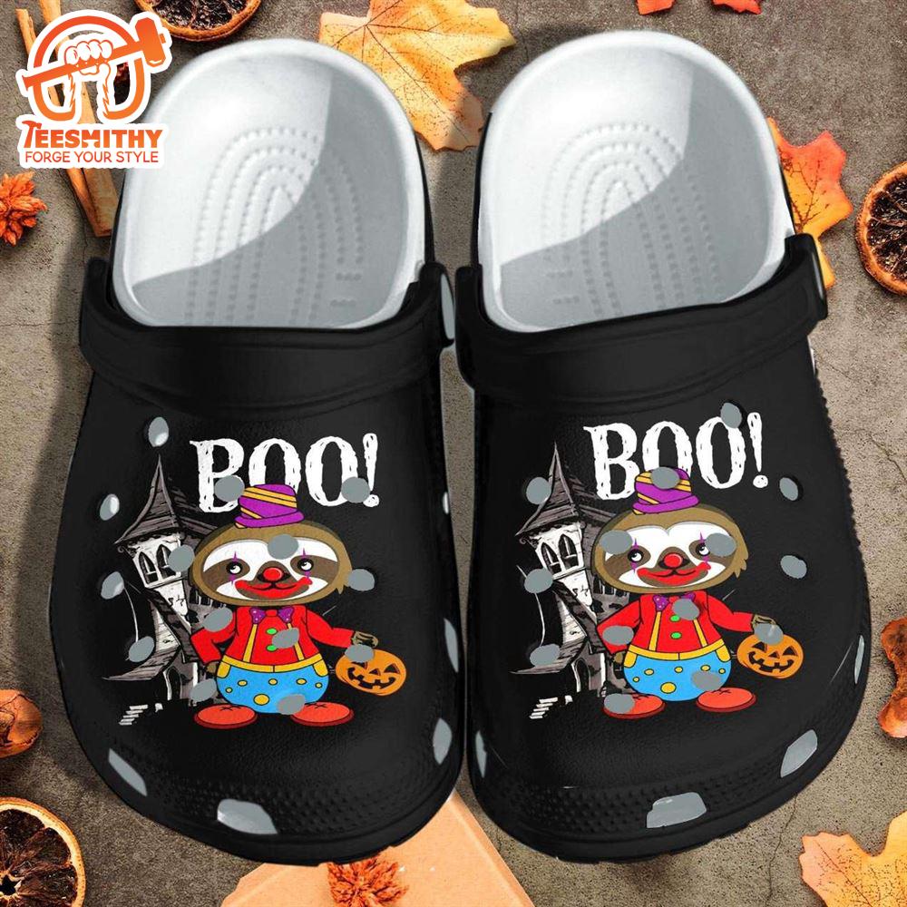 Halloween Cute Sloth Joking Clown Clogs Shoes