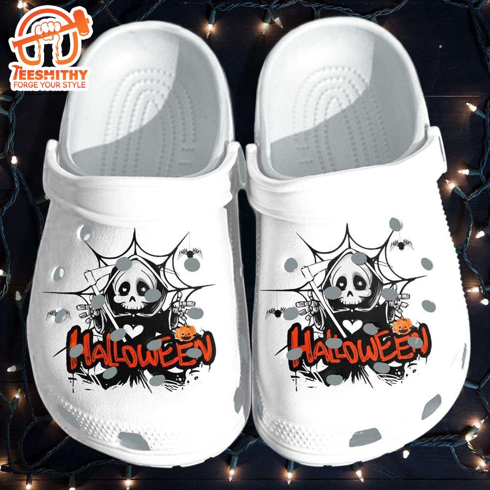 Halloween Ghost Web Clogs