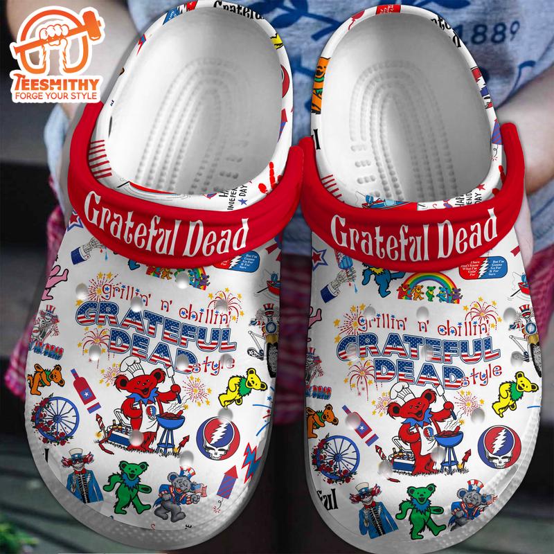 Happy 4TH Of July Grateful Dead Music Band Clogs