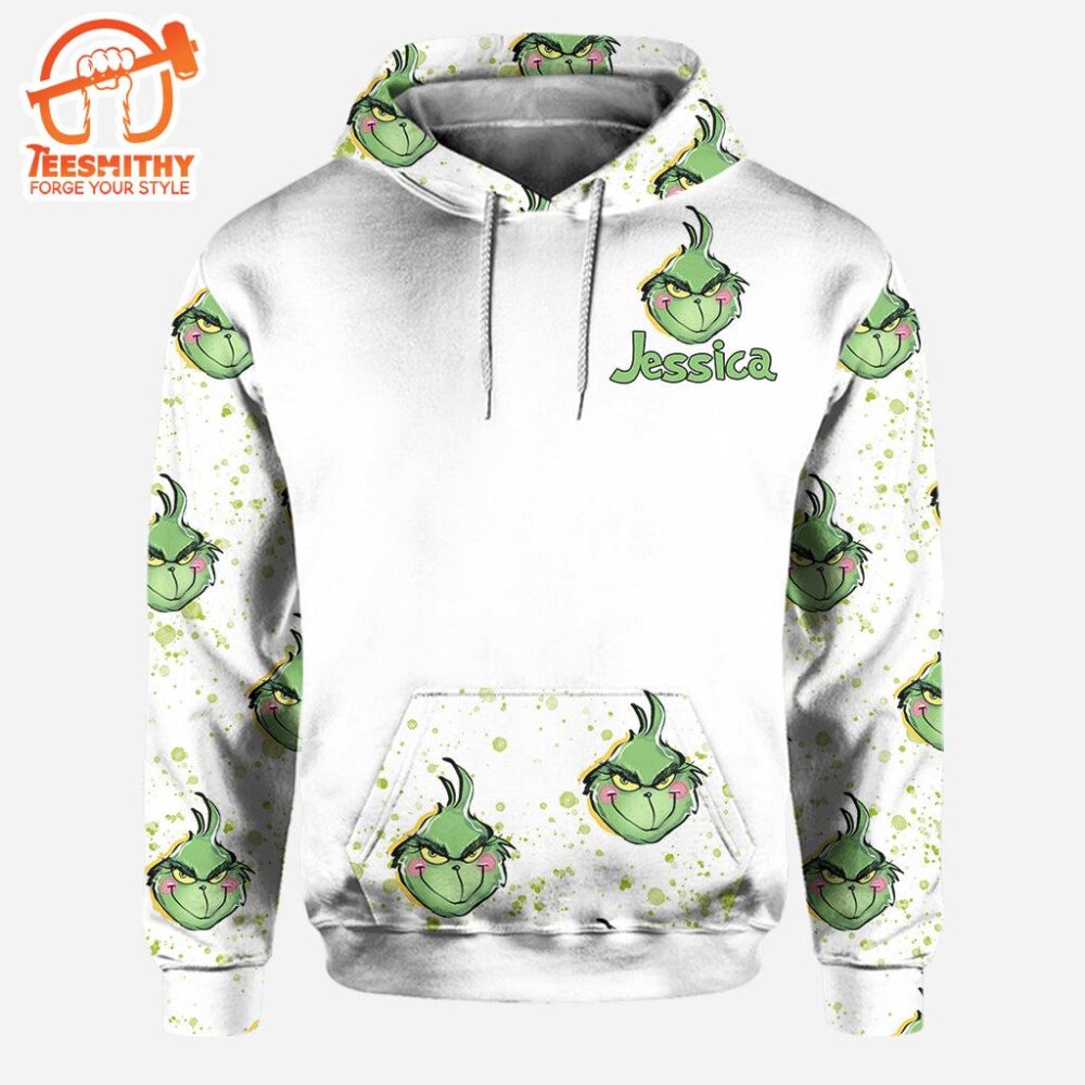 Happy Hallothanksmas – Personalized Grinch Christmas Hoodie and Leggings