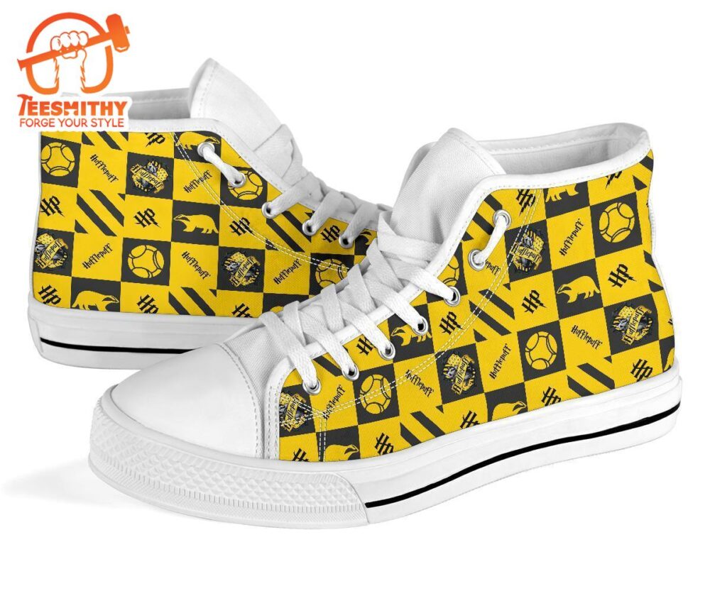 Harry Potter Hufflepuff Shoes High Top Custom Pattern Movies Sneakers