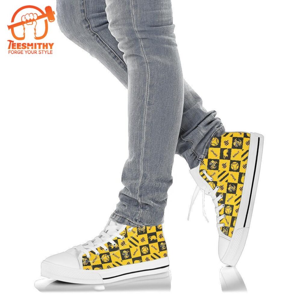 Harry Potter Hufflepuff Shoes High Top Custom Pattern Movies Sneakers