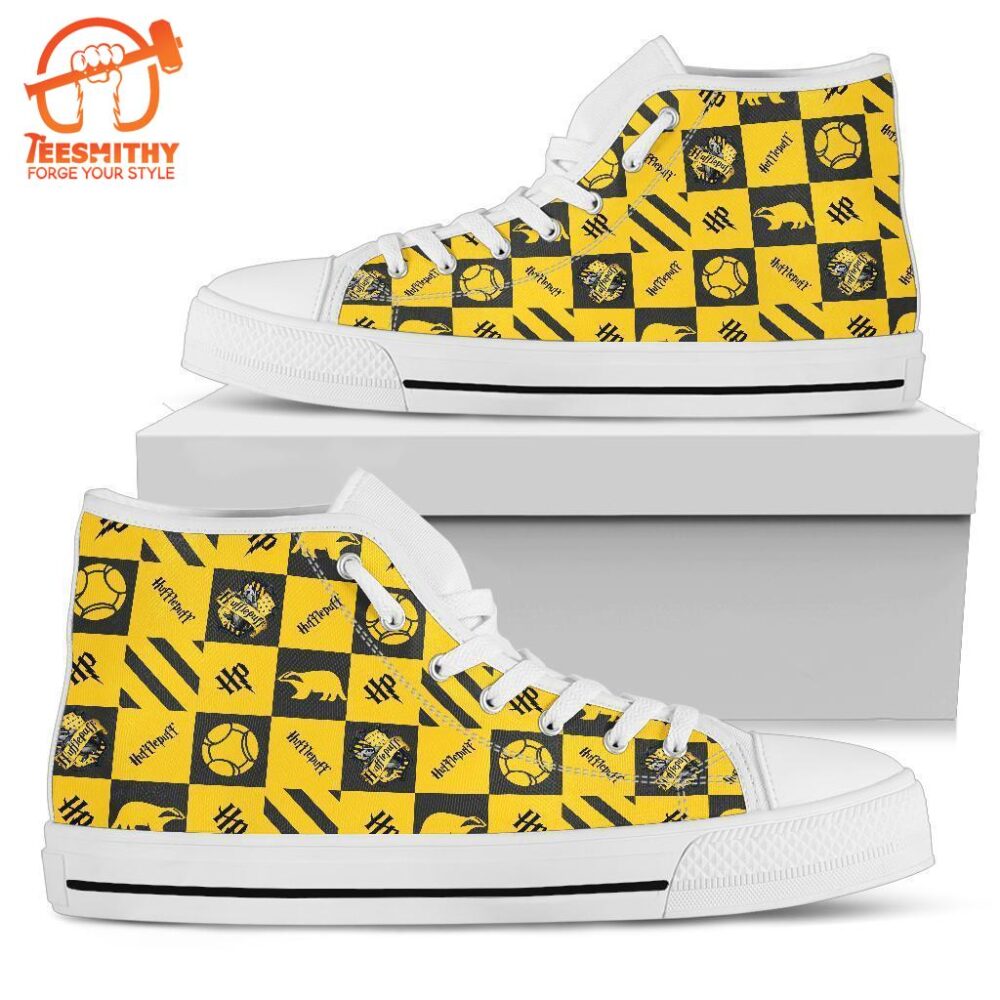 Harry Potter Hufflepuff Shoes High Top Custom Pattern Movies Sneakers