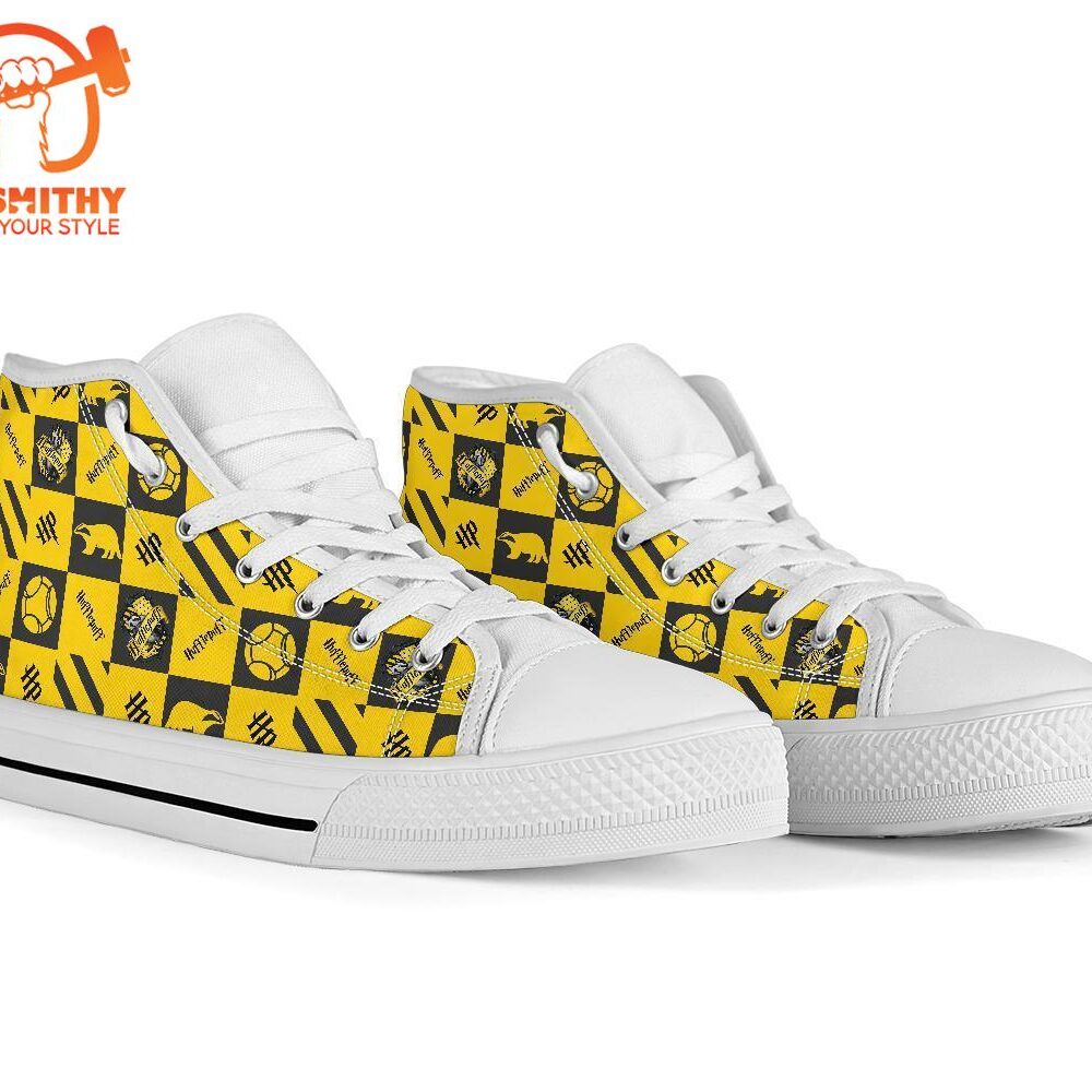 Harry Potter Hufflepuff Shoes High Top Custom Pattern Movies Sneakers