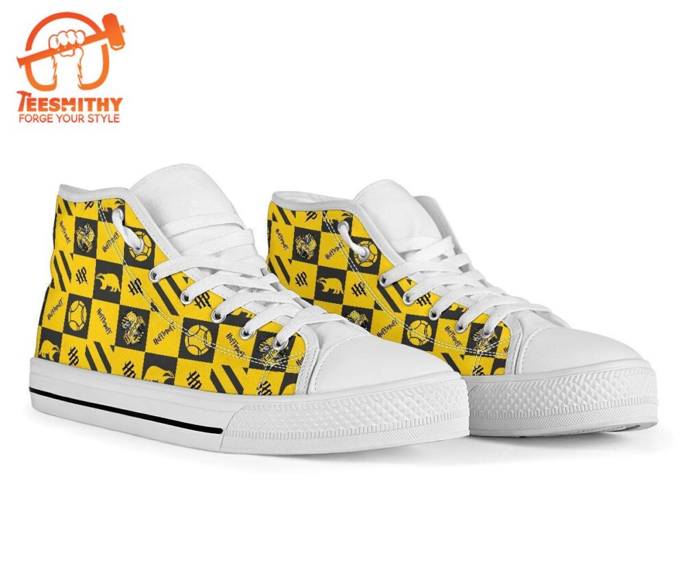 Harry Potter Hufflepuff Shoes High Top Custom Pattern Movies Sneakers