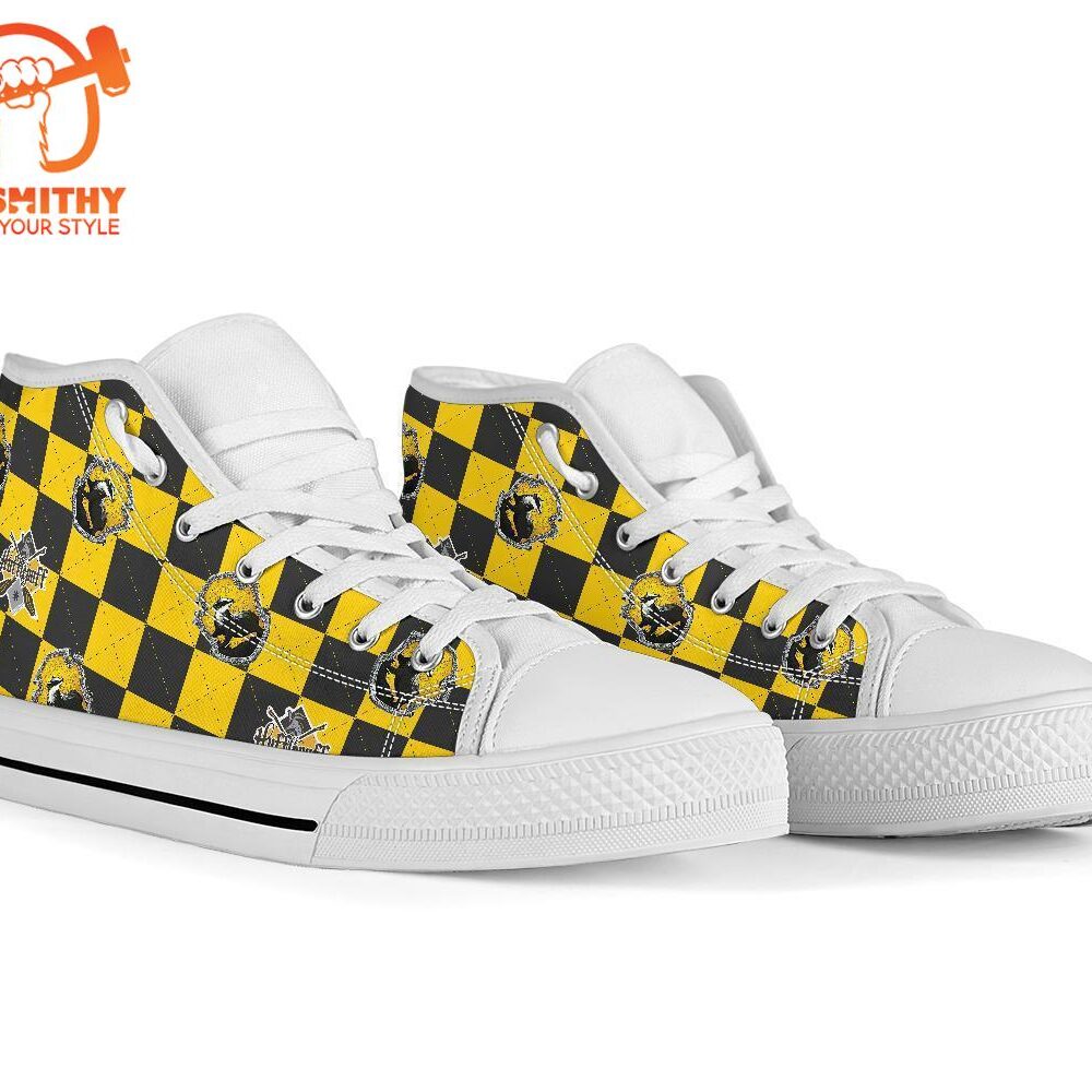 Harry Potter Hufflepuff Shoes High Top Custom Pattern Sneakers