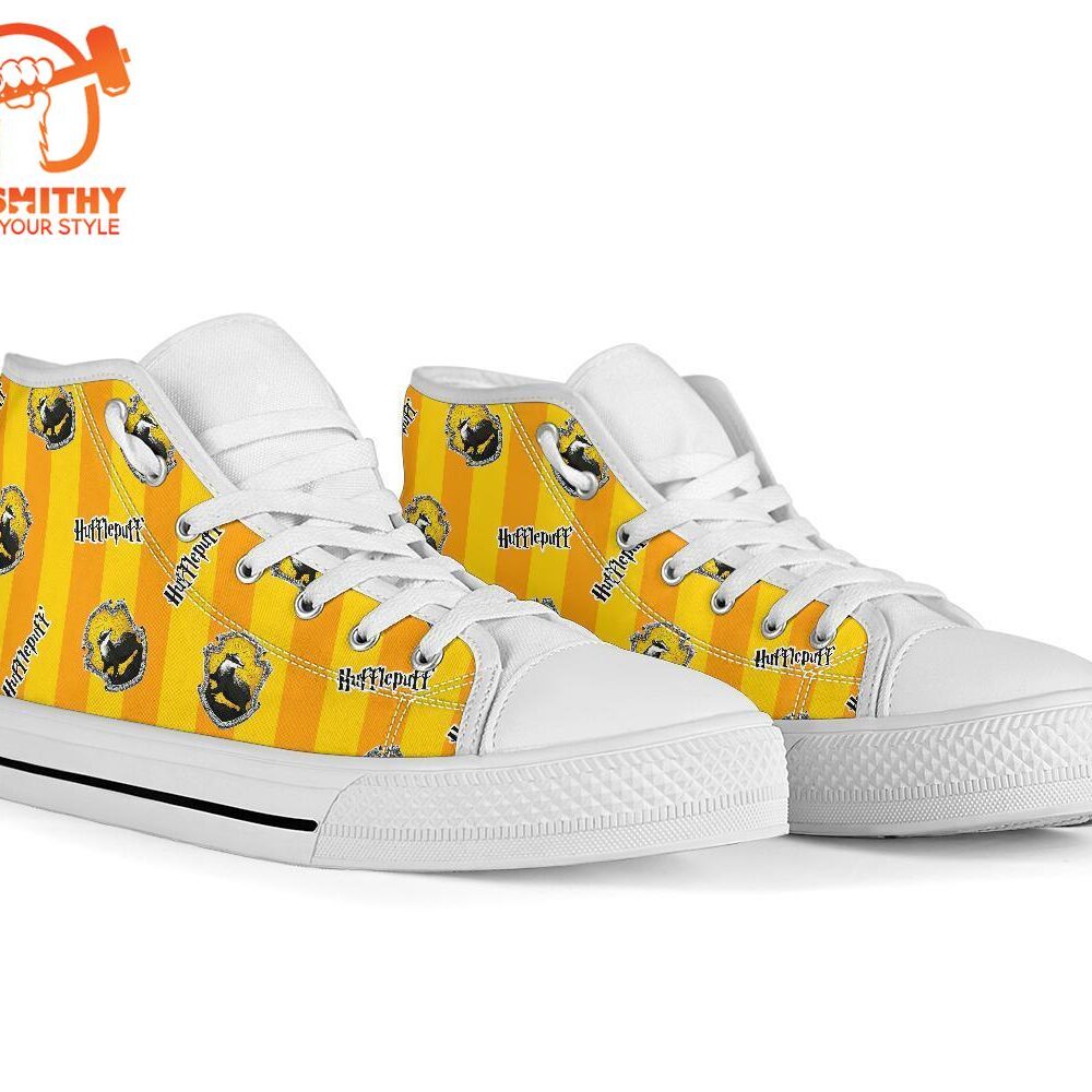 Harry Potter Hufflepuff Shoes High Top Custom Symbol Movies Sneakers