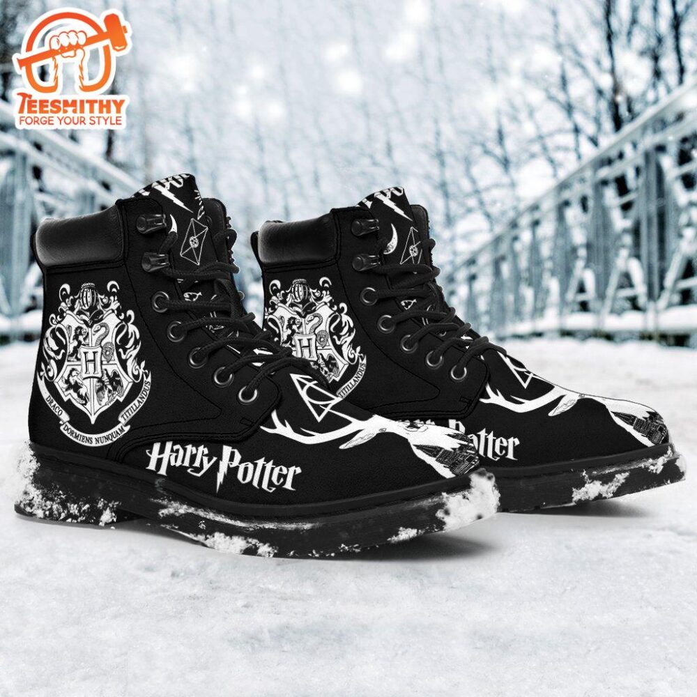 Harry Potter Leather Boots Custom Badge For Fans