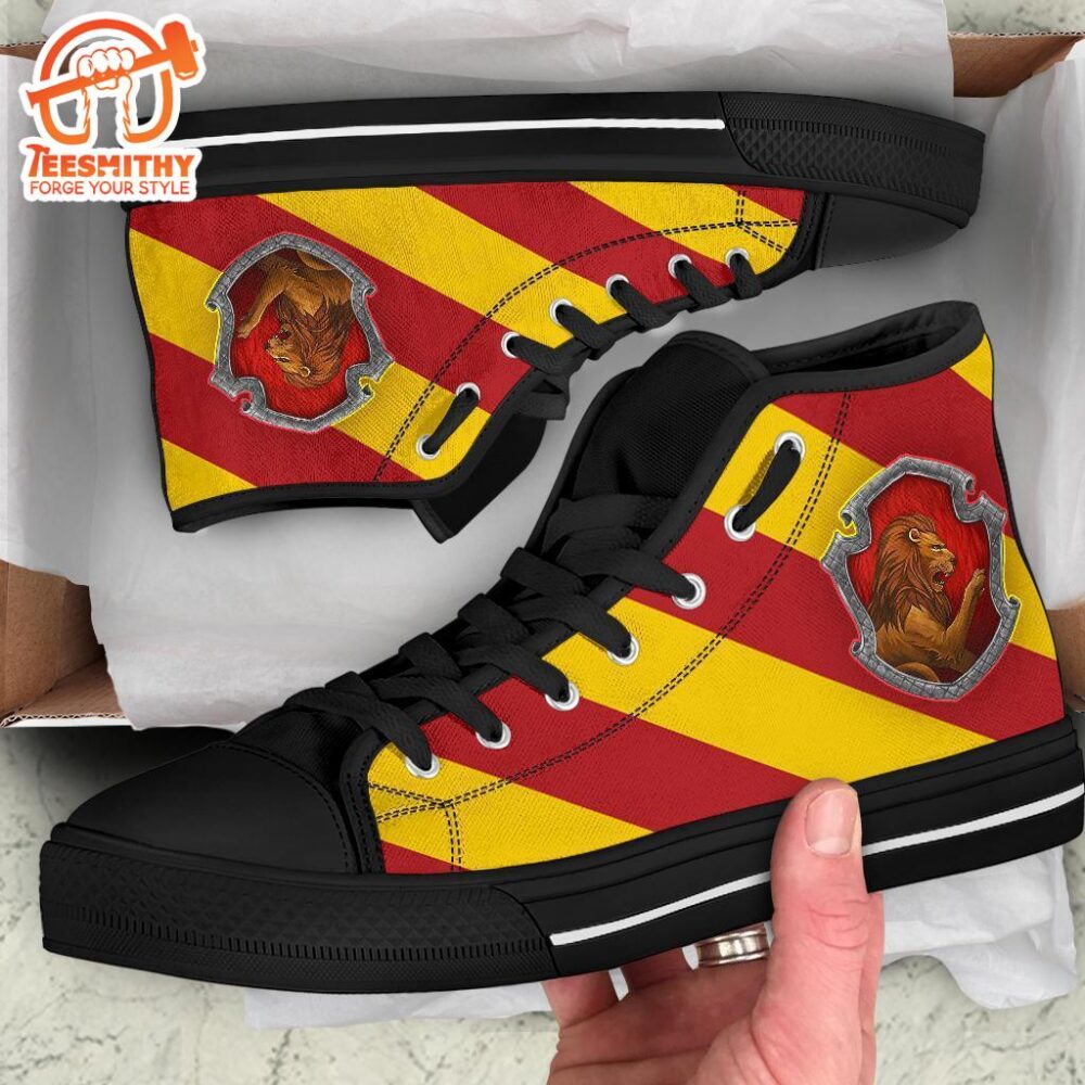 Harry Potter Shoes Gryffindor House High Top Shoes Movie