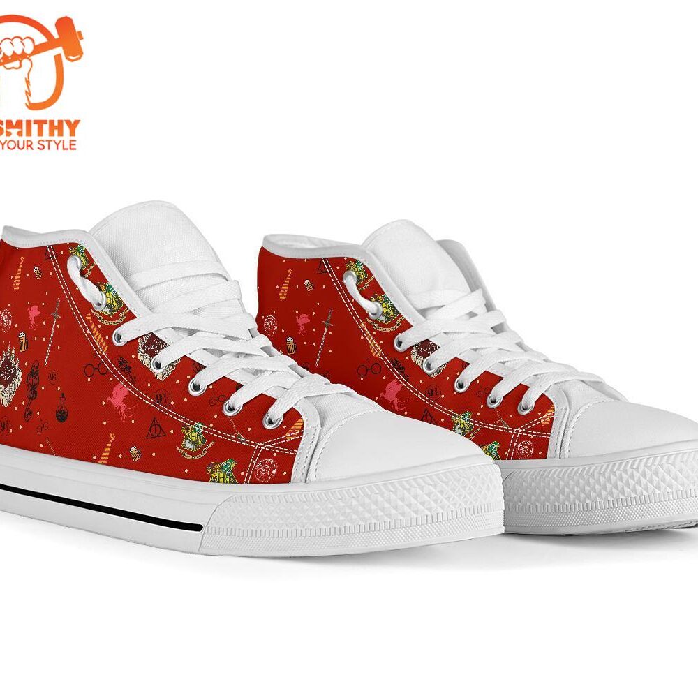 Harry Potter Shoes High Top Red Custom Symbol Sneakers