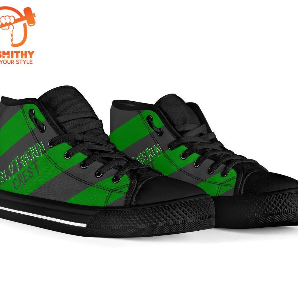 Harry Potter Shoes Slytherin House High Top Shoes Movie