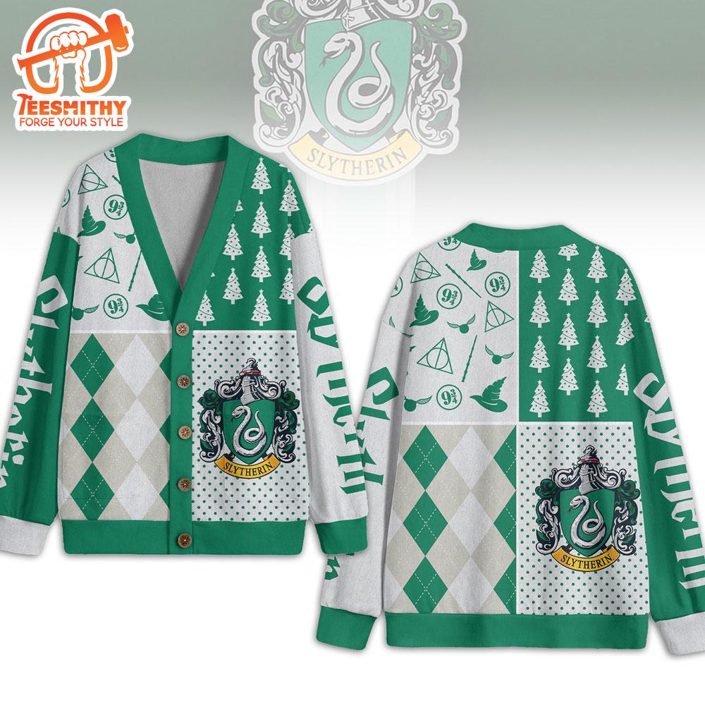 Harry Potter Slytherin, Harry Potter Unisex Knitted Fleece Cardigan