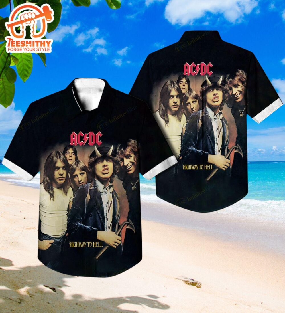 Highway To Hell Studio Album By Acdc Hawaiian Shirt