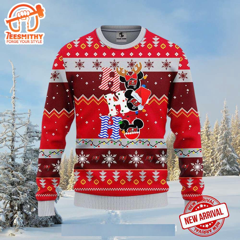 Ho Ho Ho Mickey Festive Design Sweater Gift for Christmas