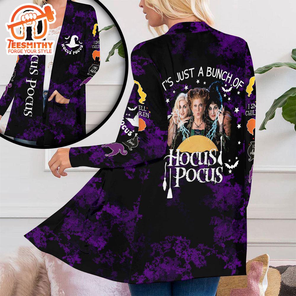 Hocus Pocus Women’s Patch Pocket Cardigan For Fans