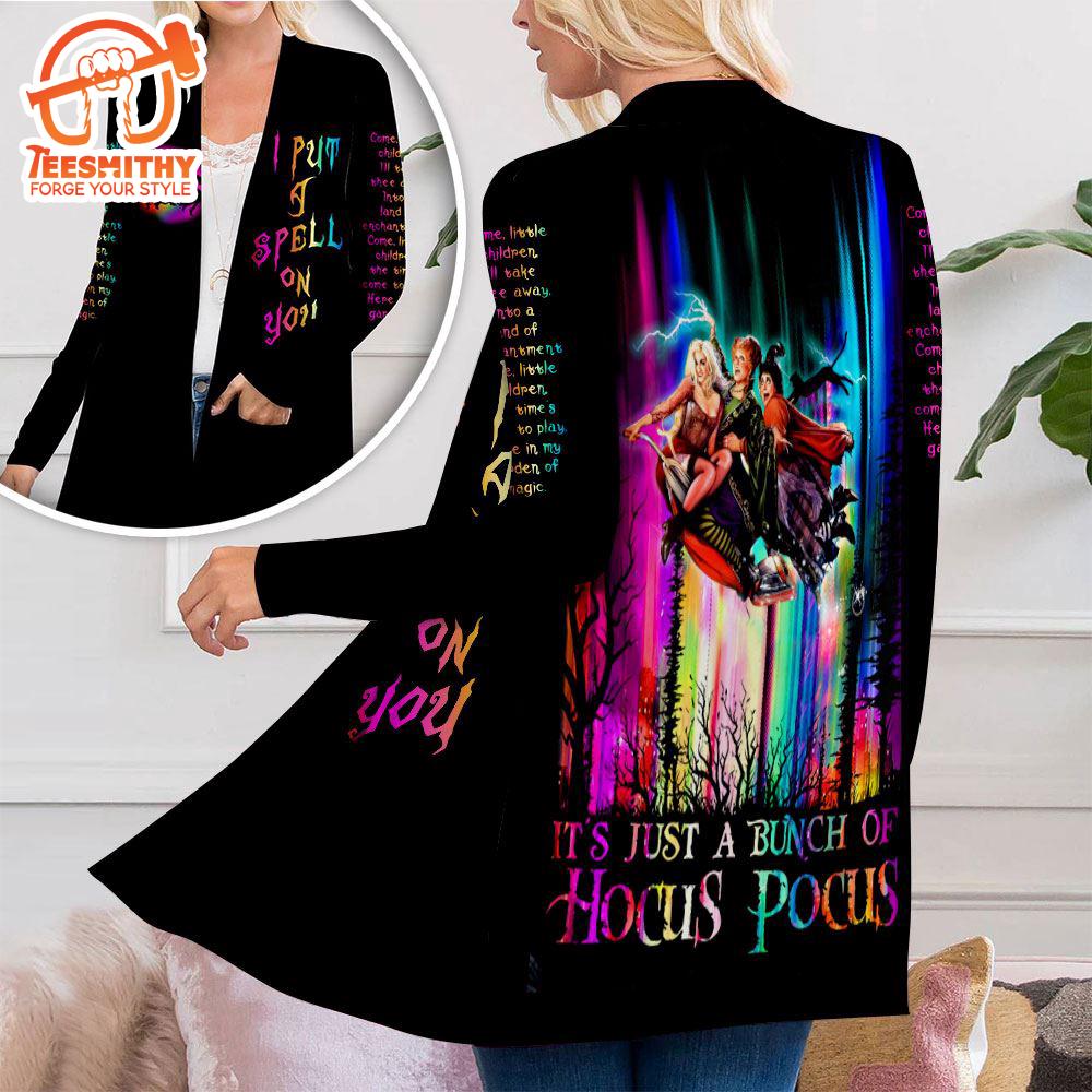 Hocus Pocus Women’s Patch Pocket Cardigan Gift Christmas