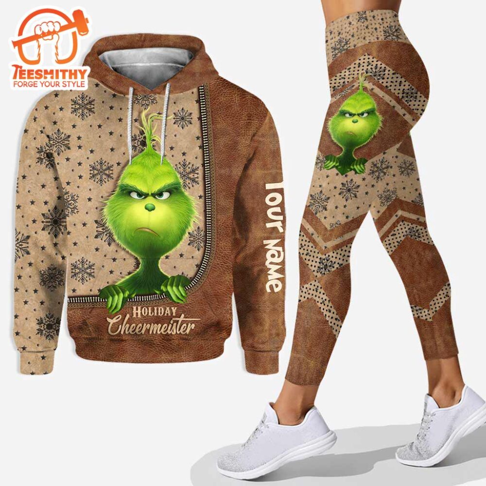 Holiday Cheermeister – Personalized Grinch Christmas Hoodie and Leggings