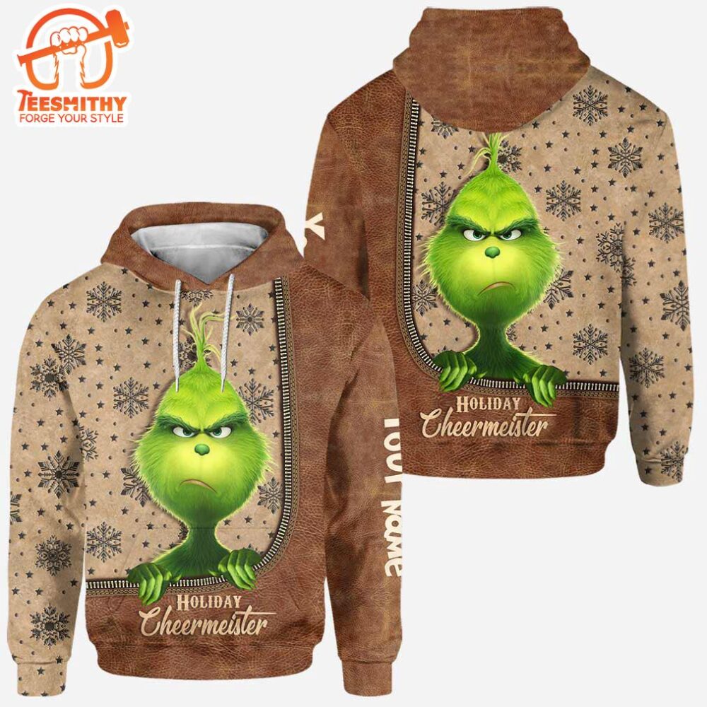 Holiday Cheermeister - Personalized Grinch Christmas Hoodie and Leggings