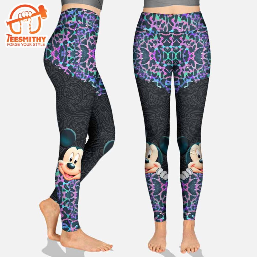 Holographic Leopard Mickey Mouse Ears – Personalized Hoodie and Leggings