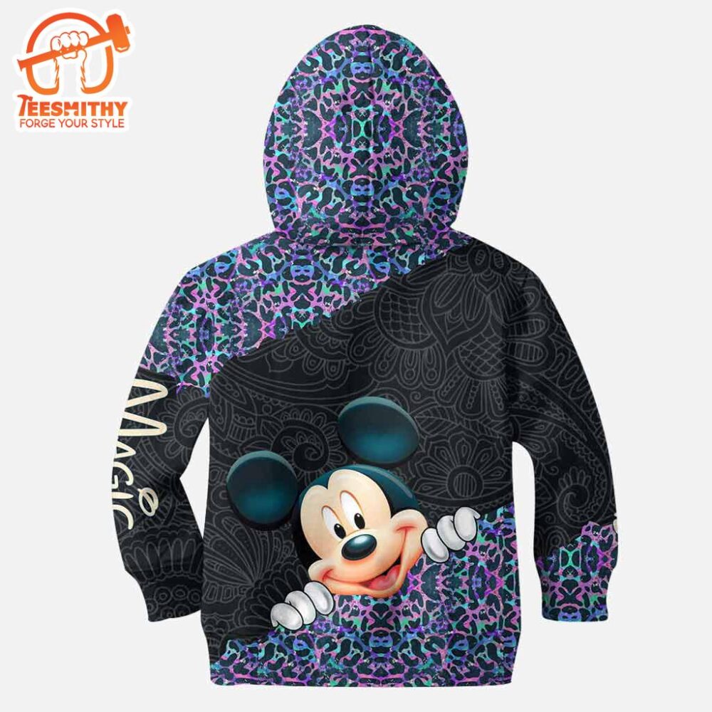 Holographic Leopard Mickey Mouse Ears – Personalized Hoodie and Leggings