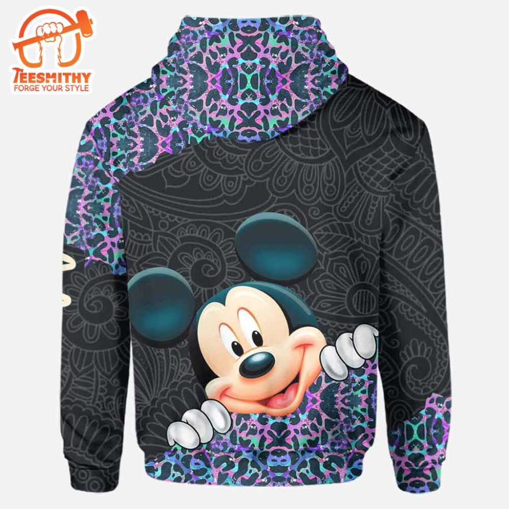 Holographic Leopard Mickey Mouse Ears – Personalized Hoodie and Leggings