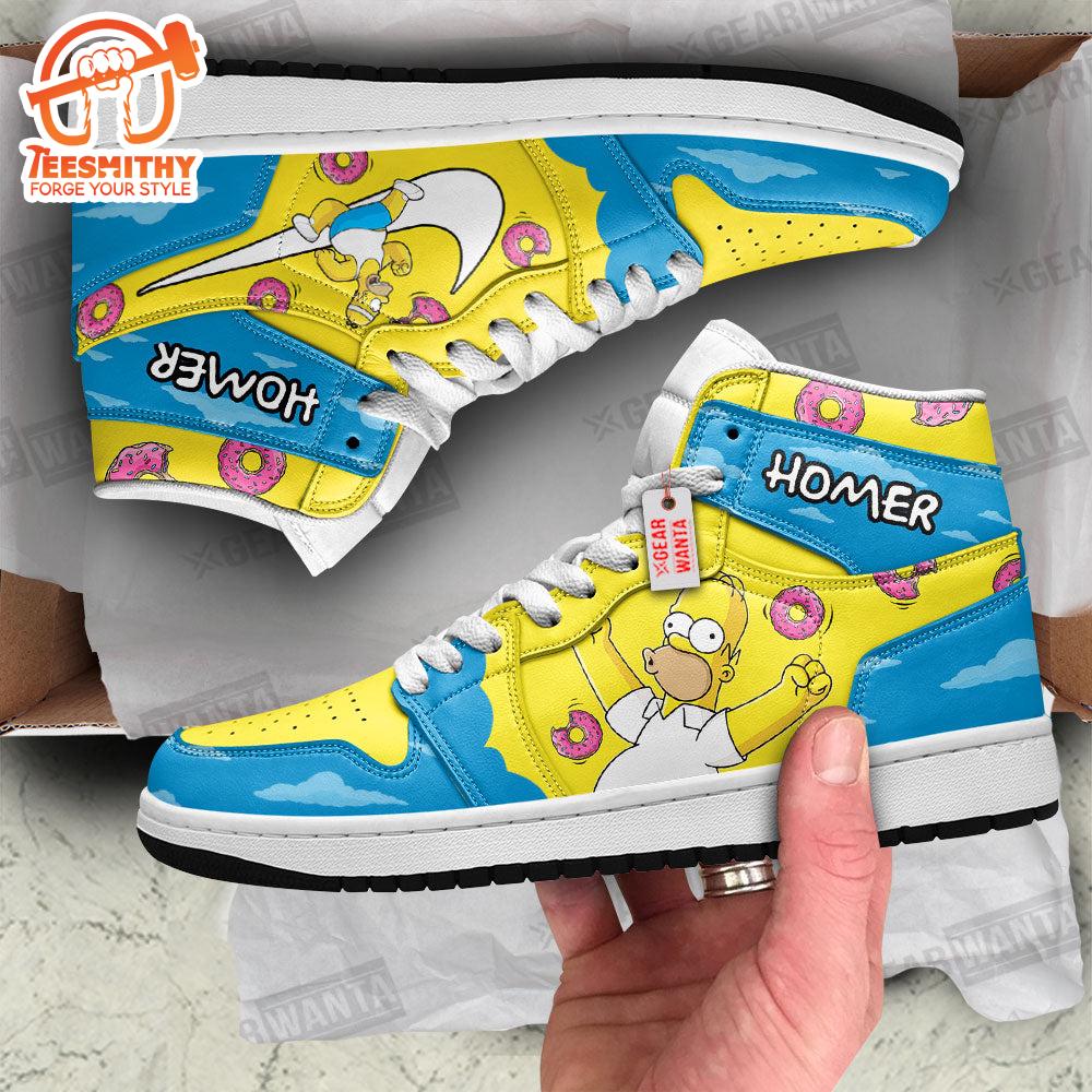 Homer Simpson Air Jordan 1 Shoes Custom The Simpson For Fans