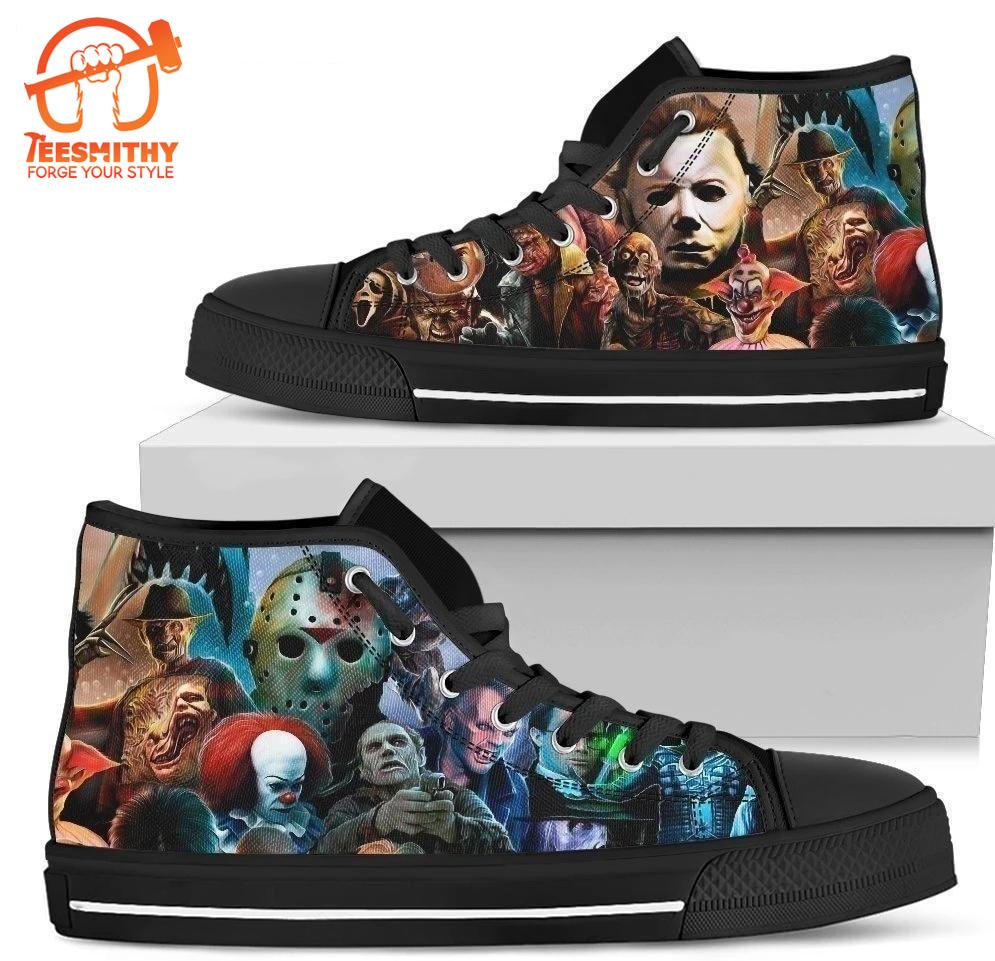 Horror Characters High Top Shoes Custom For Horror Fans