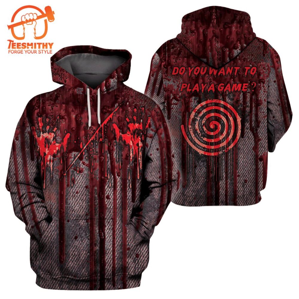 Horror Movies Do You Want To Play A Game All Over Print Hoodie