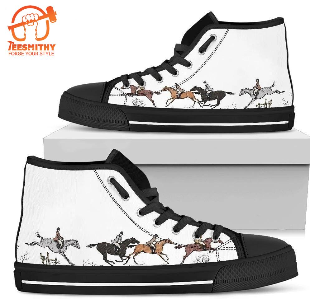 Horse Riding Lover Women’s High Top Shoes