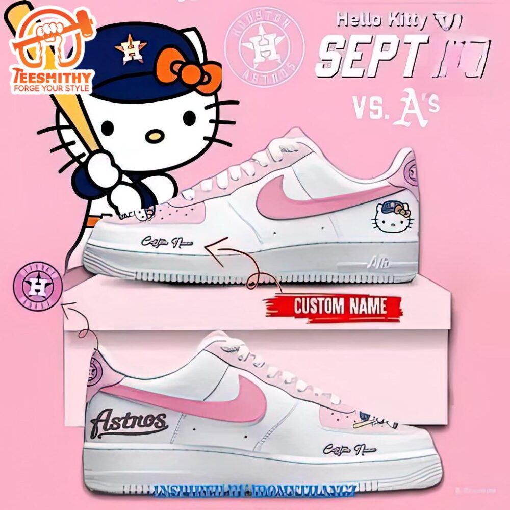 Houston Astros X Hello Kitty Custom Name Air Force 1