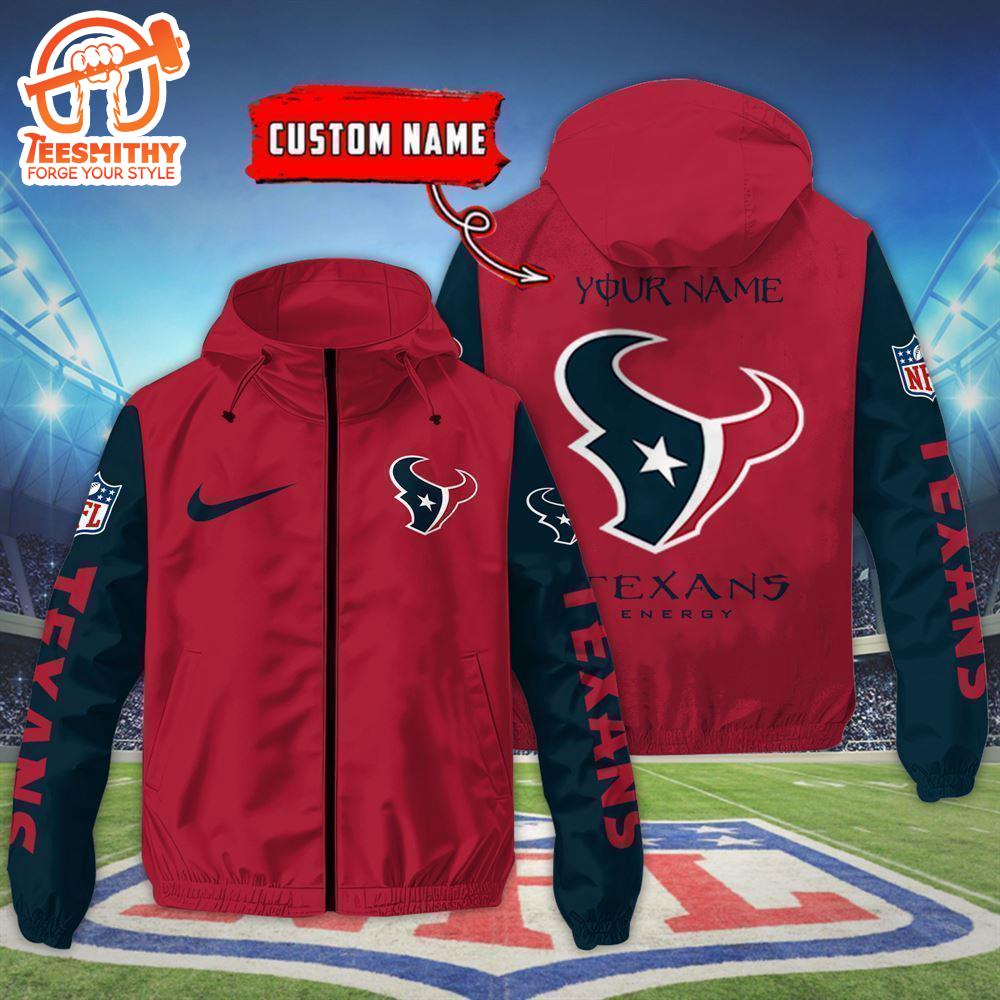 Houston Texans Custom Name Outdoor Jacket