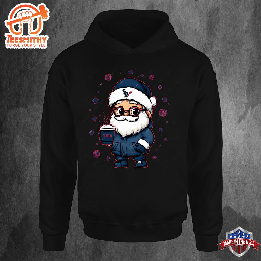 Houston Texans Santa Christmas Football Hoodie