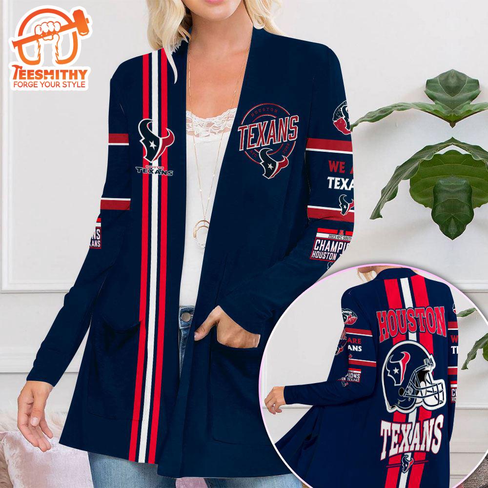 Houston Texans Women’s Patch Pocket Cardigan For Fans