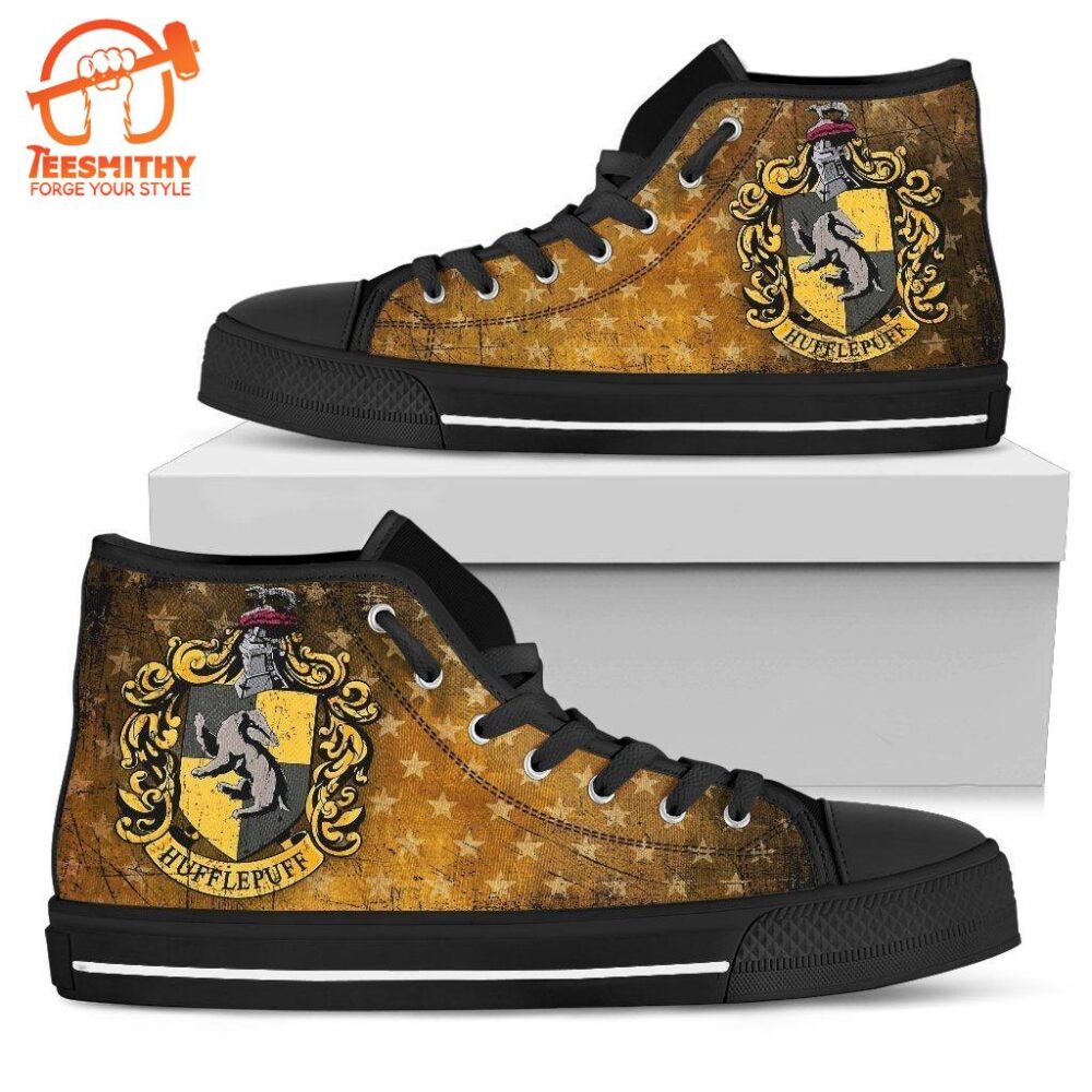 Hufflepuff Sneakers Harry Potter High Top Shoes Custom