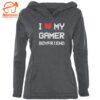 I Heart Love My Gamer Boyfriend Womens All Over Print Hoodie