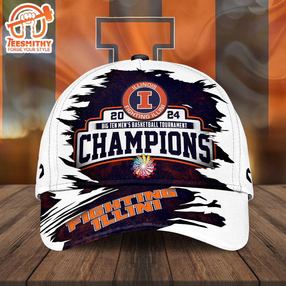 Illinois Fighting Illini Men’s Basketball Classic Cap 3D Hat Trendding New