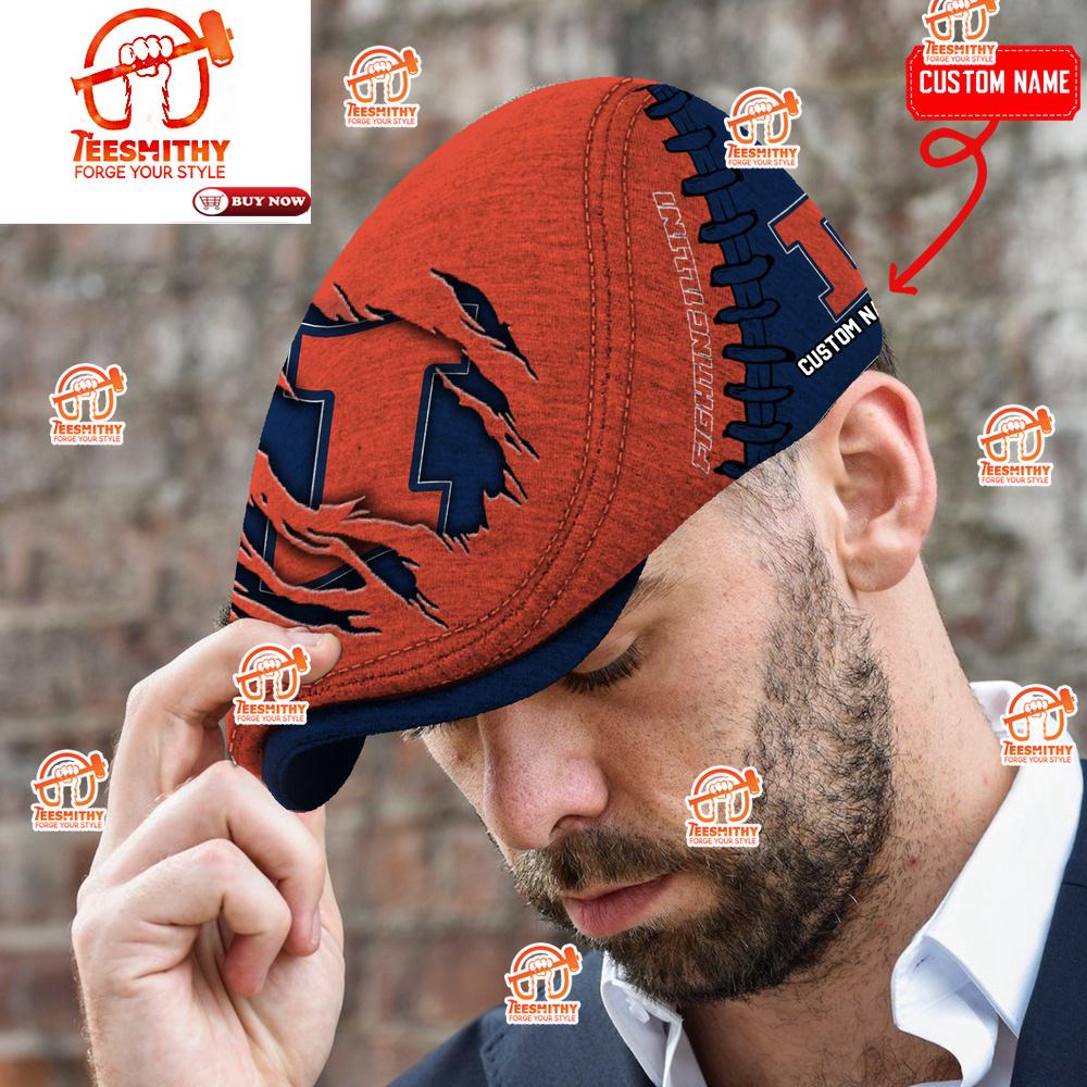 Illinois Fighting Illini NCAA Personalized Jeff Cap