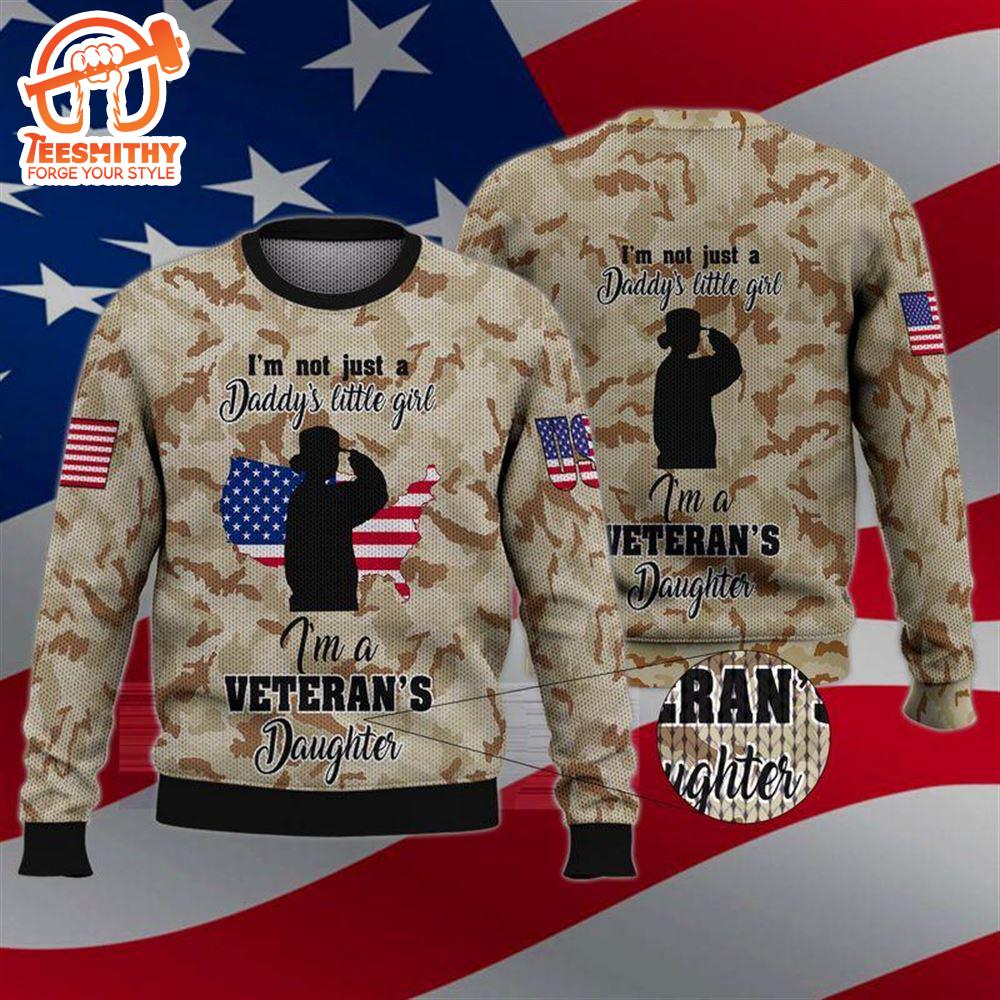 I’m Veteran Daughter Ugly Christmas Sweater  For Men &Amp Women  Adult  Us5981 – Veteran Sweater