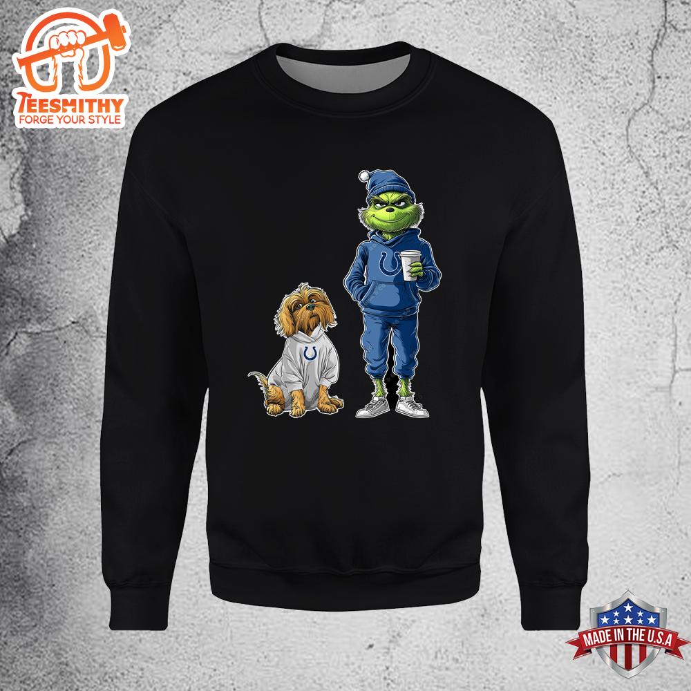 Indianapolis Colts Grinch Christmas Football Sweatshirt