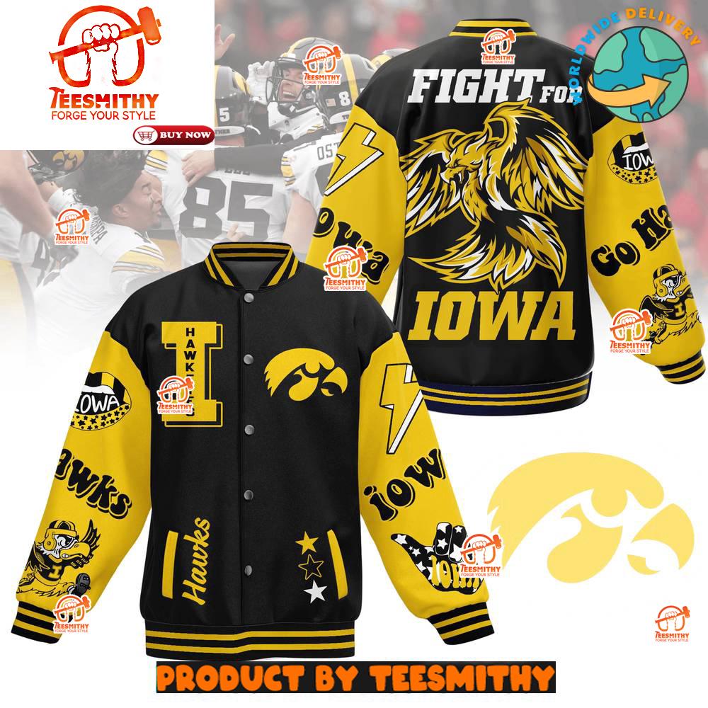 Iowa Hawkeyes Football Fight For Iowa Baseball Jacket