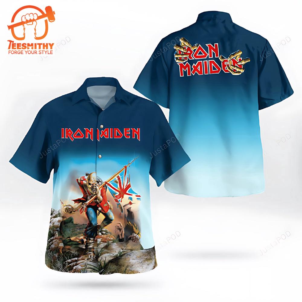 Iron Maiden British Soldier Short Sleeve Aloha Shirt