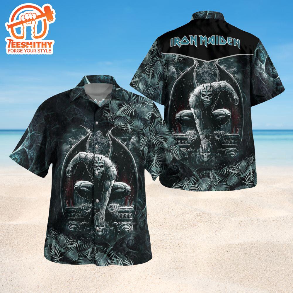 Iron Maiden Dark Horror Tropical Hawaii Shirt