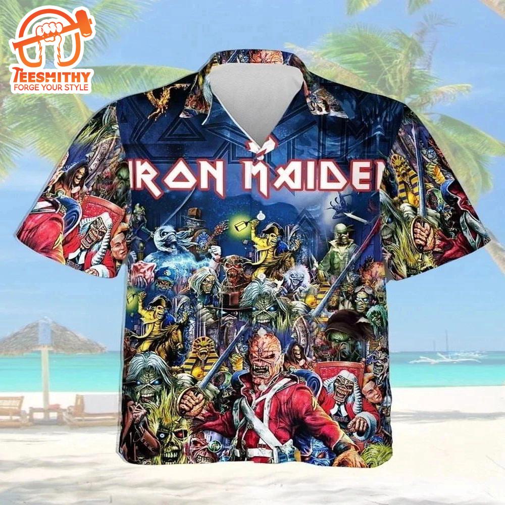 Iron Maiden Eddie’s Army Short Sleeve Aloha Shirt