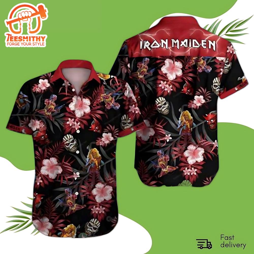 Iron Maiden Hibiscus Short Sleeve Aloha Shirt