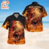 Iron Maiden Metal Flame Short Sleeve Aloha Shirt