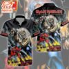 Iron Maiden Number of the Beast Inferno Custom Short Sleeve Aloha Shirt