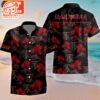 Iron Maiden Red Palms Aces High Short Sleeve Aloha Shirt