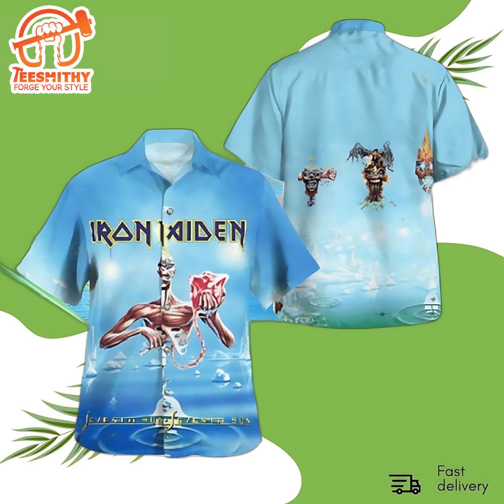 Iron Maiden Seventh Son Frozen Wasteland Short Sleeve Aloha Shirt